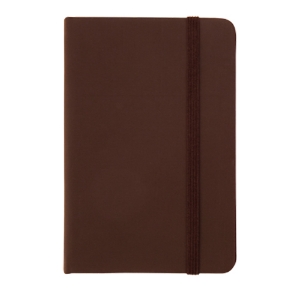Imagem de BLOCO DE NOTAS CAPA DURA E ELÁSTICO 100FOLHAS 95X145MM CASTANHO