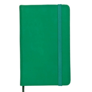 Imagem de BLOCO DE NOTAS CAPA DURA E ELÁSTICO 100FOLHAS 95X145MM VERDE