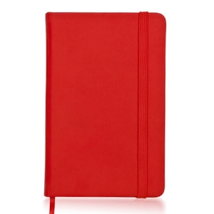 Imagem de BLOCO DE NOTAS CAPA DURA E ELÁSTICO 100FOLHAS 95X145MM VERMELHO