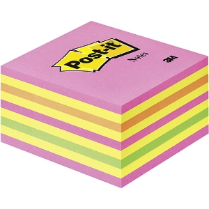 Picture of CUBO BLOCO DE NOTAS ADERENTES POST-IT 76X76 2028-NP ROSA NEON 450FOLHAS