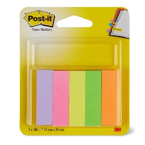 Imagem de INDEX ADERENTE POST-IT 670/5 NEON (BLISTER 5X100F)