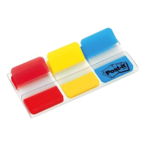 Picture of INDEX ADERENTE POST-IT 686-RYB 1"PLG.RIGIDO (BLISTER 3CORES)