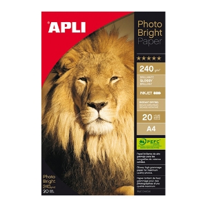 Picture of PAPEL FOTOG. A4 240GR INKJET BRIGHT APLI 04454 (CX.20F)