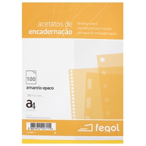 Imagem de ACETATO ENCADER. OPACO A4 180MIC FEGOL AMARELO 15711