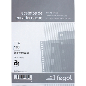 Imagem de ACETATO ENCADER. OPACO A4 180MIC FEGOL BRANCO (15708)