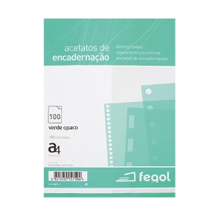 Picture of ACETATO ENCADER. OPACO A4 180MIC FEGOL VERDE 15710