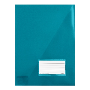 Imagem de BOLSA ARQUIVO COM TRIÂNGULO FEGOL 21A A4 COM VISOR AZUL TRANSLÚCIDO