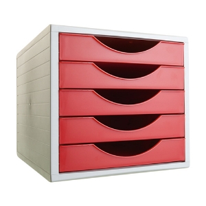 Picture of DISTRIBUIDOR 5 GAVETAS ARCHIVO2000 4005RJ VERMELHO OPACO
