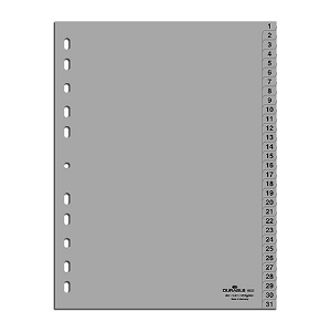 Picture of SEPARADOR PP A4 31 POSIÇOES DURABLE 6523 NUMERADO CINZA