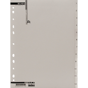 Imagem de SEPARADOR PP A4 12 POSIÇOES PAJORY CINZA NUMERADO