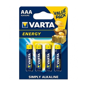Picture of BLISTER COM 4 PILHAS ALCALINAS AAA LR03 1.5V VARTA LIFE EXTRA (4103)