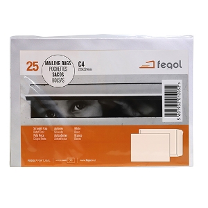 Imagem de PACK 25 SACOS C4 229X324MM BRANCOS 90GR ADESIVOS FEGOL