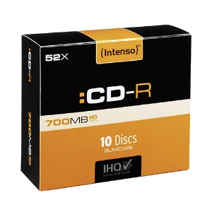 Imagem de CD-R 700MB/80M. INTENSO (1001622) (CX.SLIM)