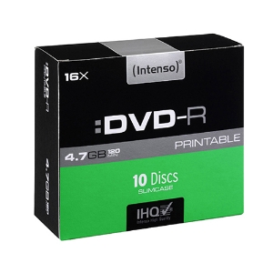 Imagem de DVD-R 4.7GB/120M. PRINTABLE INTENSO (4801652) (CX.SLIM)