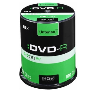 Imagem de BOB.100 DVD-R 4.7GB/120M. INTENSO 16X (4101156)