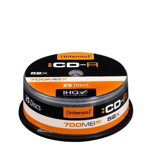 Imagem de BOB.25 CD-R 700MB/80M. INTENSO (1001124/300053)