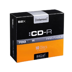 Picture of CD-R 700MB/80M. PRINTABLE INTENSO (1801622) (CX.SLIM)