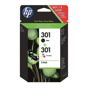 Picture of TINTEIRO ORIGINAL HP 301+301 CR340EE (PACK 1 PRETO + 1 CORES)
