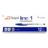 Imagem de CAIXA COM 12 ESFEROGRÁFICAS FEGOL LINE 1 AZUL