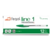 Imagem de CAIXA COM 12 ESFEROGRÁFICAS FEGOL LINE 1 VERDE