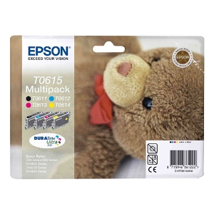 Imagem de TINTEIRO ORIGINAL EPSON T0615 PACK C/4 CORES