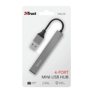 Imagem de HUB TRUST 4PORTAS HALYX MINI (23786)