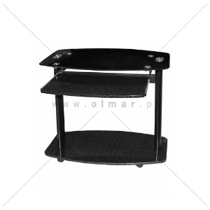 Imagem de MESA ORGANIZER P/COMPUTADOR STR-S1219 VIDRO PRETO