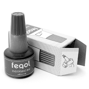 Picture of TINTA CARIMBO BORRACHA FEGOL PRETA (FRASCO 30ML)