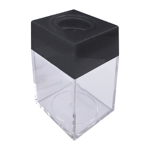 Picture of PORTA-CLIPS MAGNÉTICO TRANSPARENTE COM TAMPA EM PRETO