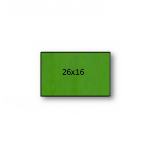 Imagem de ROLO ETIQUETAS 26X16MM AD2 CANTOS RECTOS VERDE (1000UNI)