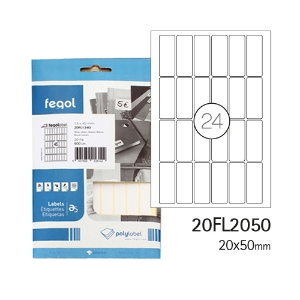 Picture of ETIQ. FEGOLABEL A5 20X50 BRANCA 20FL2050 (CART.20F/480UDS)