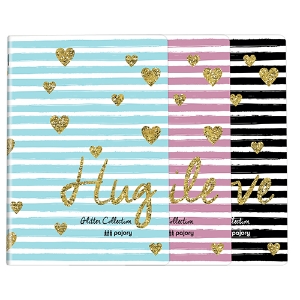 Imagem de CADERNO AGRAFADO A5 60FOLHAS PAJORY GLITTER XADREZ