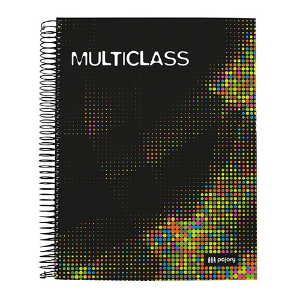Imagem de CADERNO ESPIRAL CAPA DURA A4 120FOLHAS PAJORY “MULTICLASS”