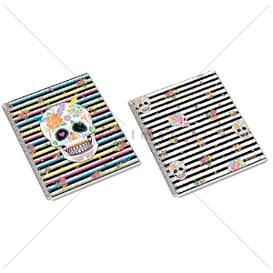 Picture of CADERNO ESPIRAL CAPA DURA A4 120FOLHAS SKULLS PAUTADO