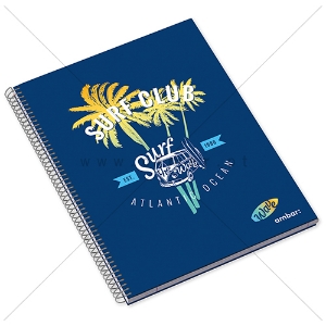 Imagem de CADERNO ESPIRAL CAPA DURA A4 120FOLHAS WAVE XADREZ