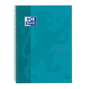 Picture of CADERNO ESPIRAL CAPA DURA A4 80FOLHAS OXFORD TOUCH PASTEL ACQUA XADREZ
