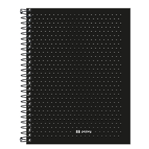 Picture of CADERNO ESPIRAL CAPA DURA A5 100F PAJORY BLACK PREMIUM PAUTADO