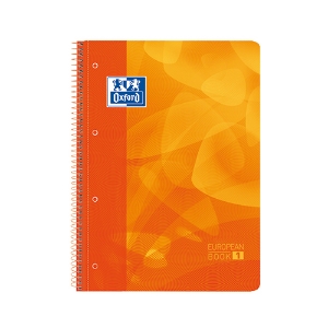 Picture of CADERNO ESPIRAL CAPA PP A4 80FOLHAS OXFORD EUROBOOK PAUTADO LARANJA