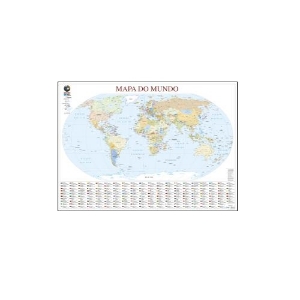 Imagem de MAPA MUNDO PLASTIFICADO 80.5X111.5CM PORTO EDITORA (32172)