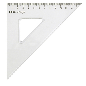 Picture of ESQUADRO 45º/20CM ARISTO GEOCOLLEGE E-14CM TRANSPARENTE (AR23420)