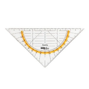 Imagem de ESQUADRO GEOMÉTRICO 16CM ARISTO GEOFLEX TRANSPARENTE (AR23011)
